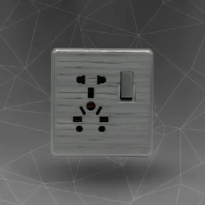 SK Inspire Grey Series - Single Multi-Universal Switched Socket Panel