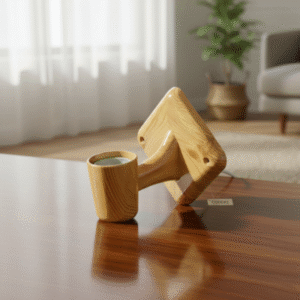 FANCY ANGLE HOLDER WOOD/MARBAL